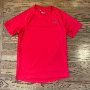 Under Armour Men’s Tech Tee 2.0 Short Sleeve Shirt Red Logo SIZE SM
